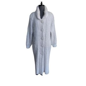 NWT Venesha Angora Long Sleeve Duster/Coat